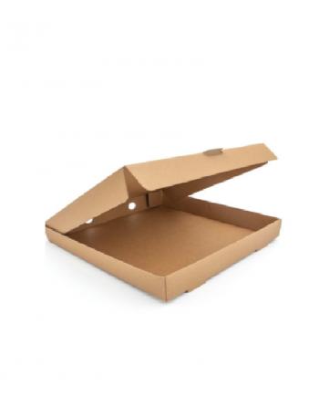 12" plain brown pizza box double wall