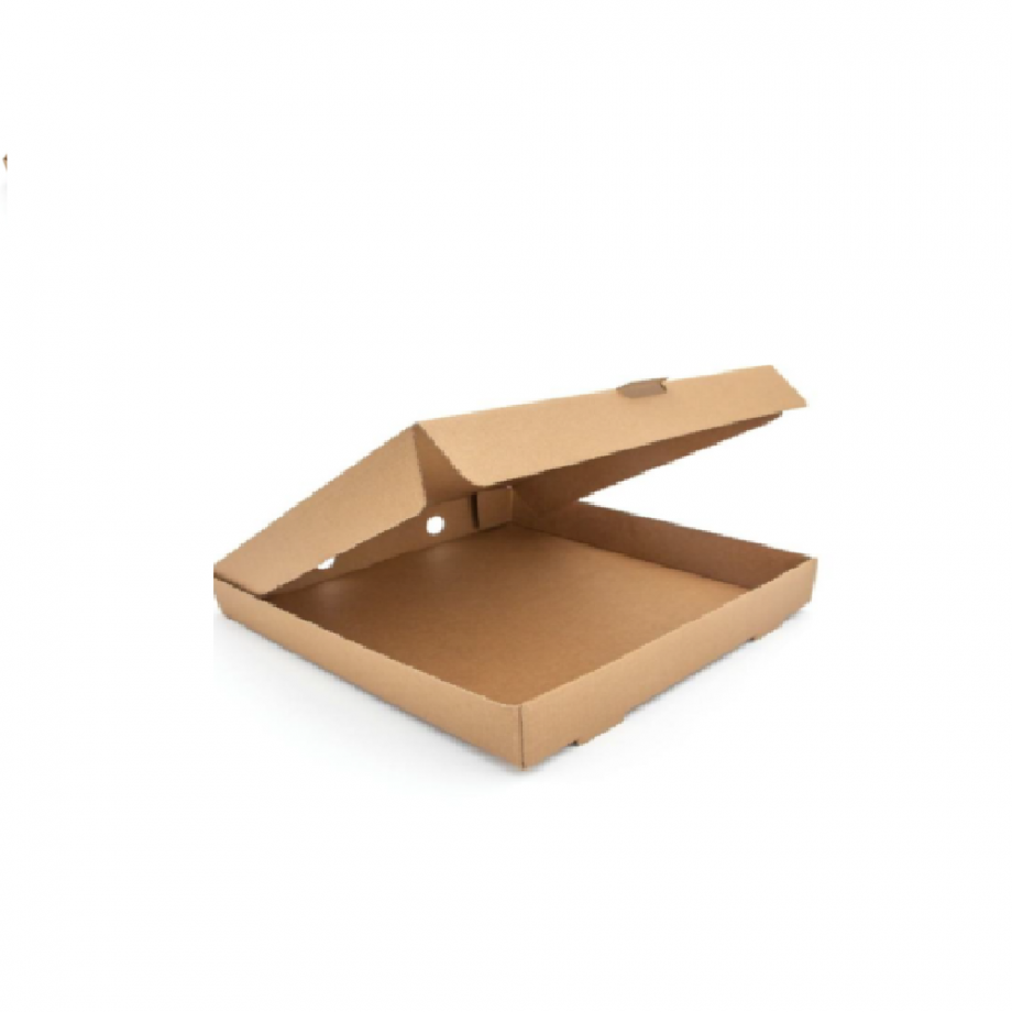 12" plain brown pizza box double wall