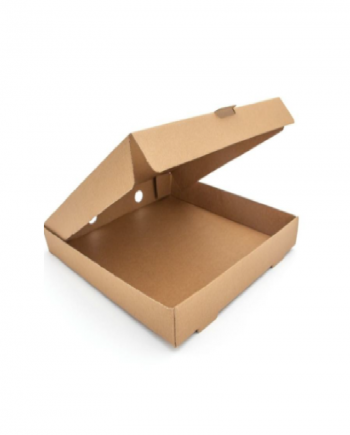 10" plain brown pizza box double wall