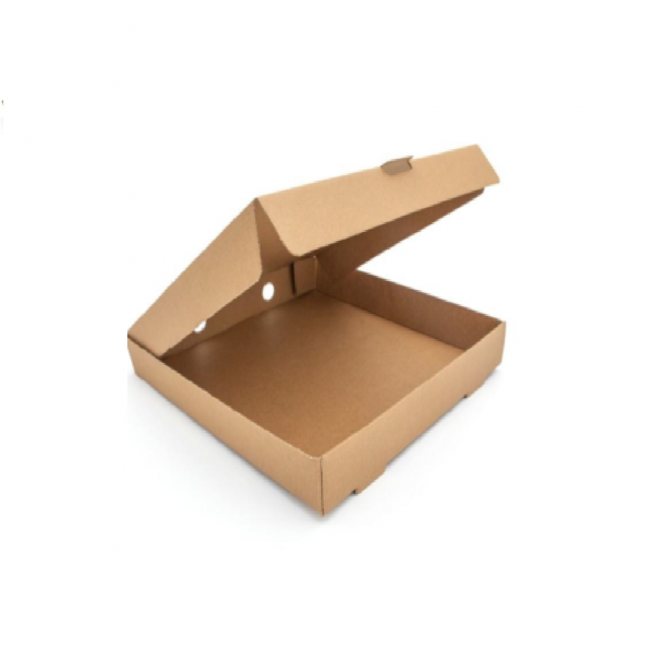 10" plain brown pizza box double wall