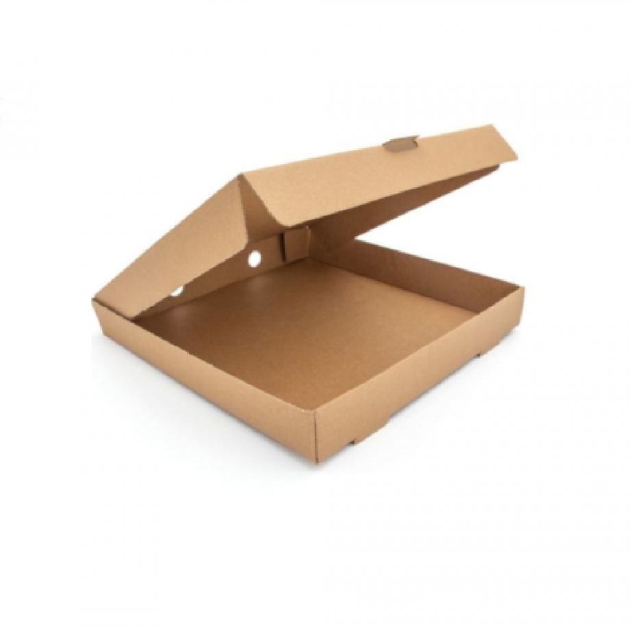 14" plain brown pizza box double wall