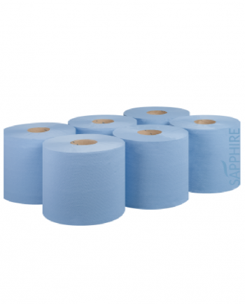 2 PLY CENTREFEED ROLL BLUE (19CM*120M)