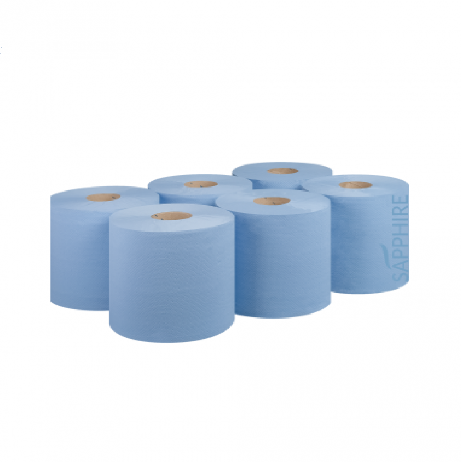 2 PLY CENTREFEED ROLL BLUE(18CM*90M)