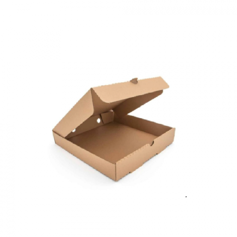 7" plain brown pizza box double wall