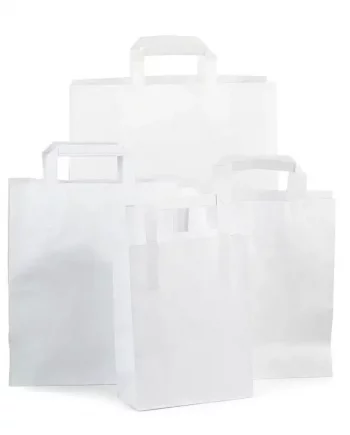 Takeaway white paper bag(large)