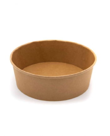 Kraft 1000ml round container with lids