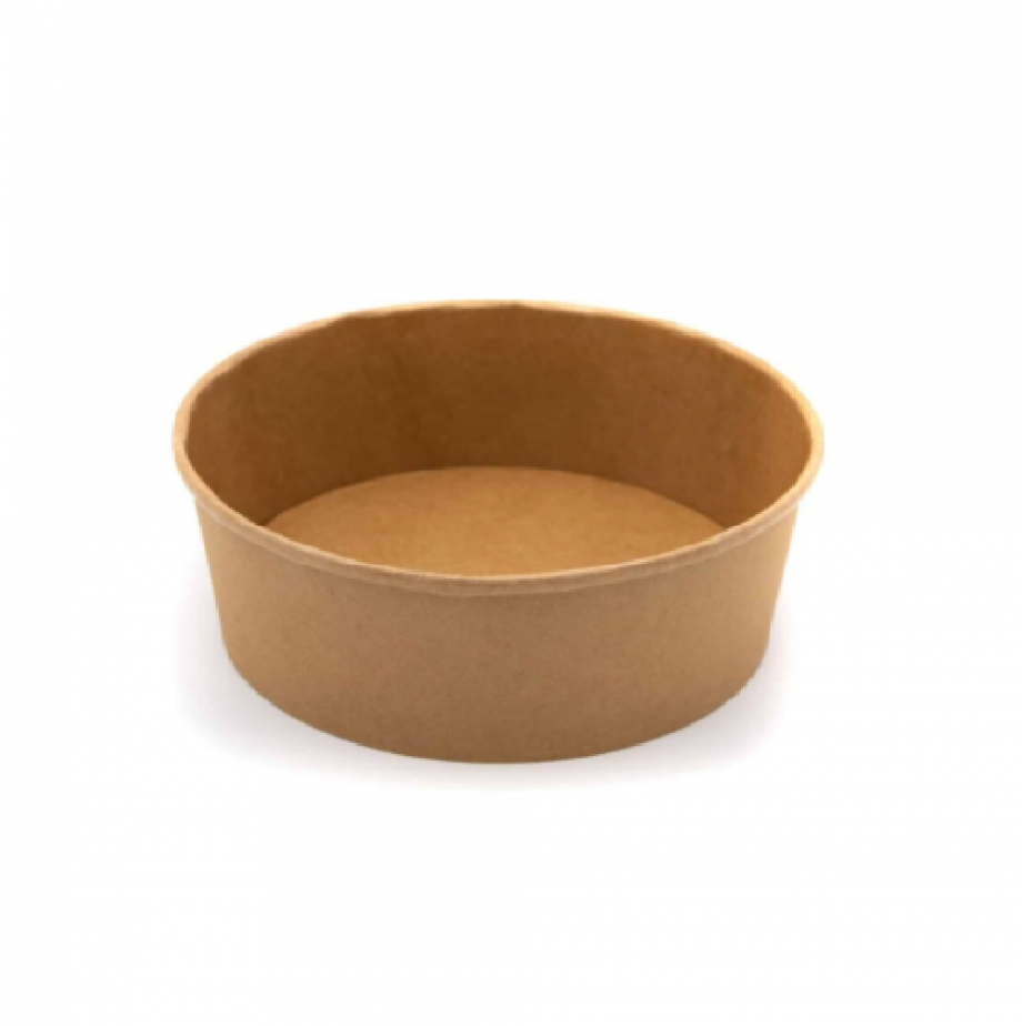 Kraft 1000ml round container with lids