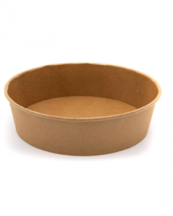 Kraft 1300ml round container with lids