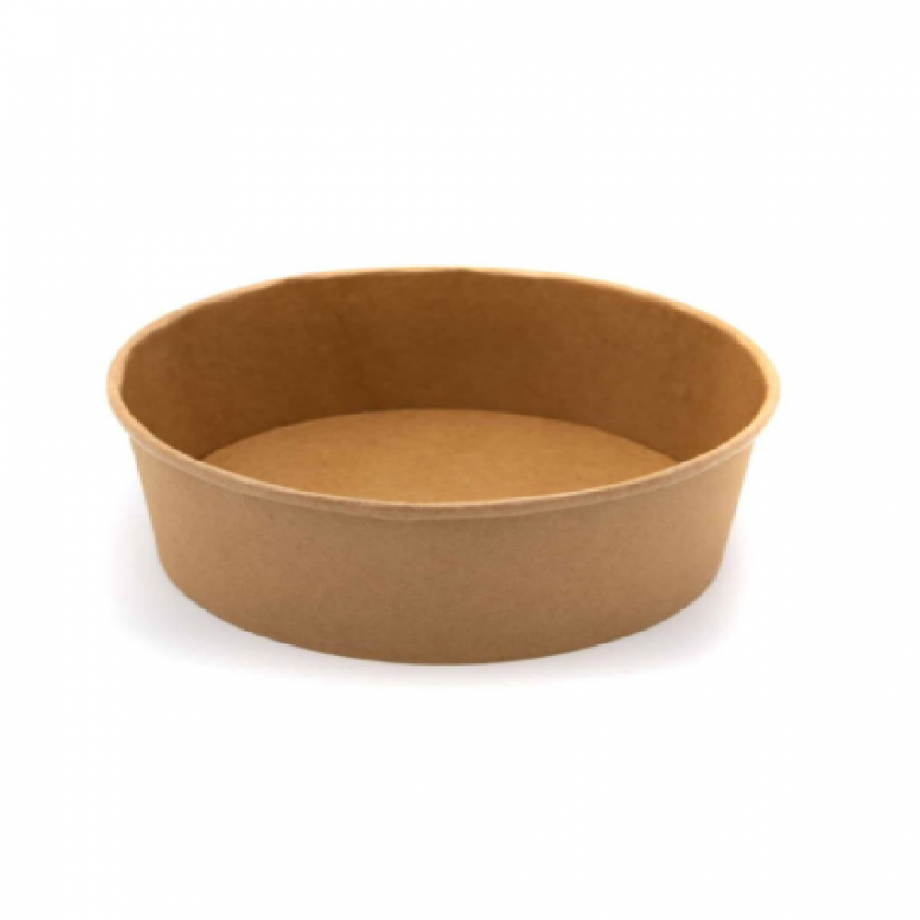 Kraft 1300ml round container with lids