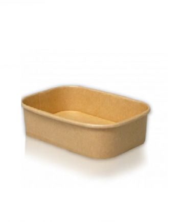 Kraft 500ml rect container with lids