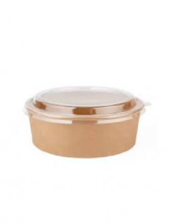 Kraft 500ml round container with lids