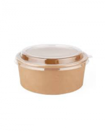Kraft 750ml round container with lids