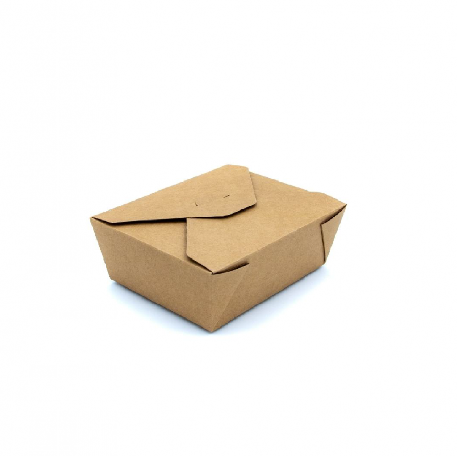 Kraft no.1 brown food box mini pe lined