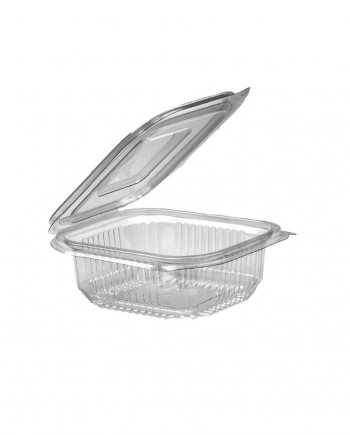 Salad clear 250cc hinged containers