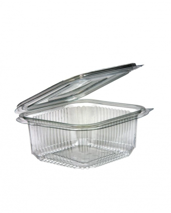 Salad clear 500cc hinged containers