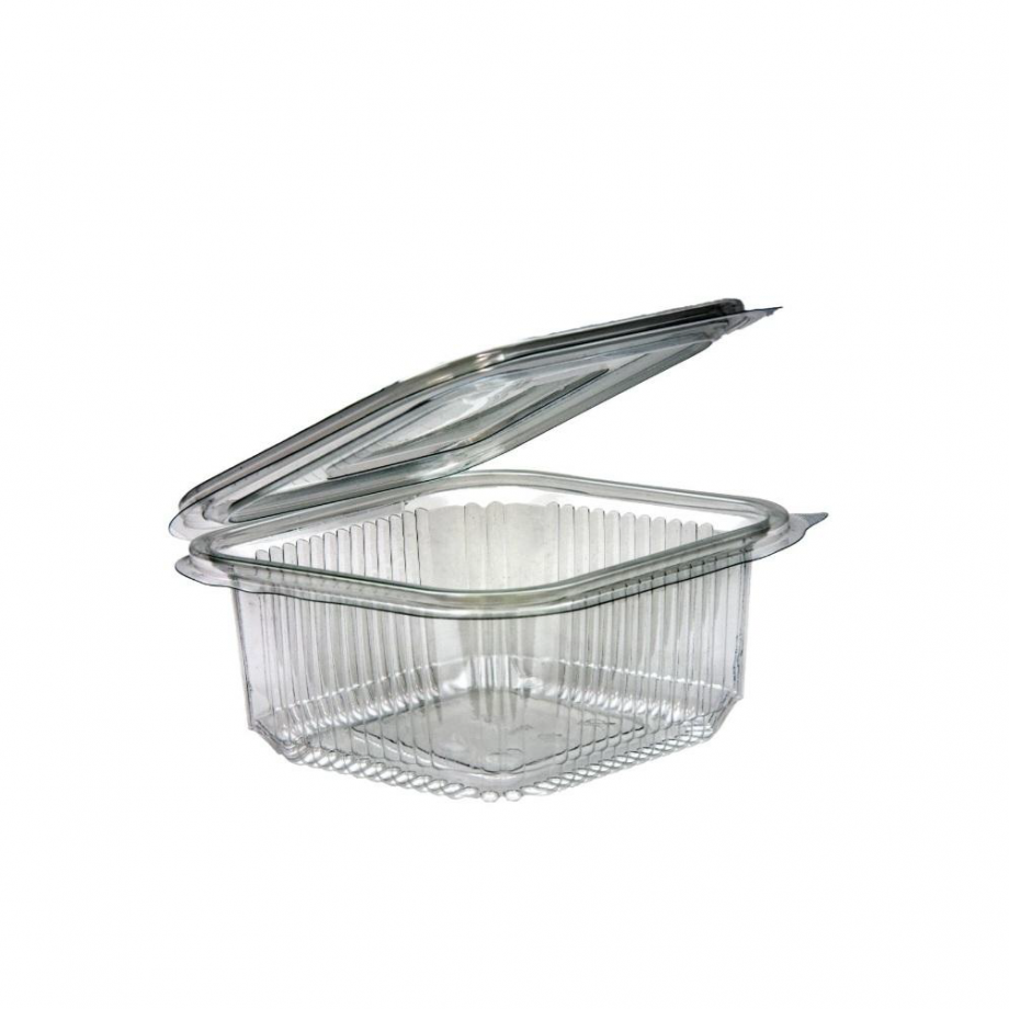 Salad clear 500cc hinged containers