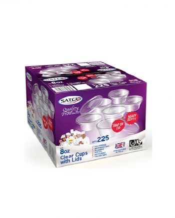 Satco 8oz sauce cups with lids