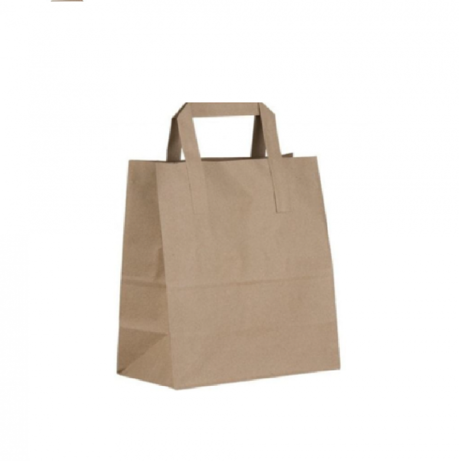 Takeaway paper bag flat handle(medium)