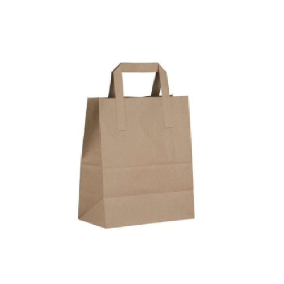 Takeaway paper bag flat handle(SMALL)