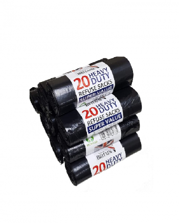 Plastic black bin bags heavy duty-EXTRA STRONG