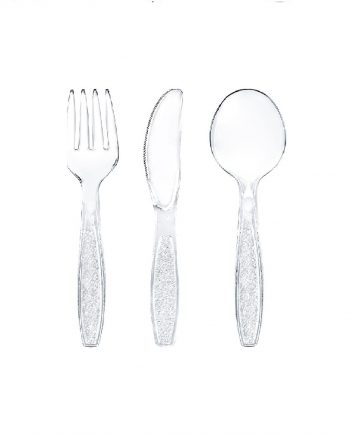 Plastic clear knives,folks and spoons