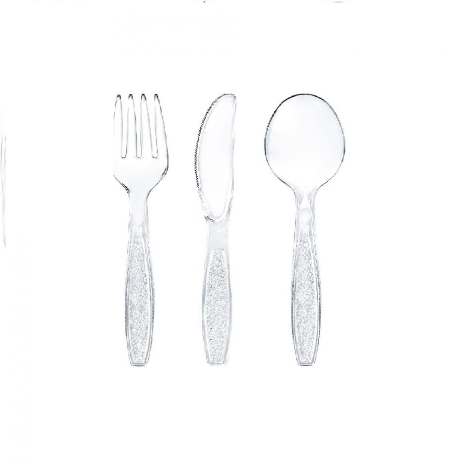 Plastic clear knives,folks and spoons