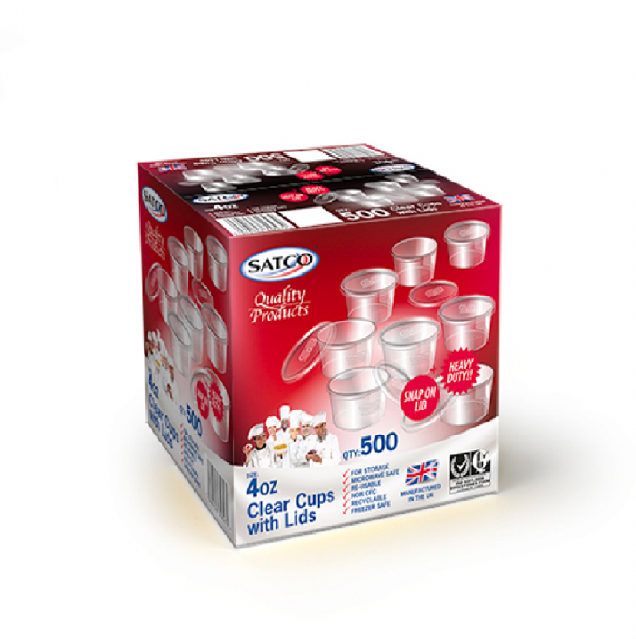 Satco 4oz suace cups with lids